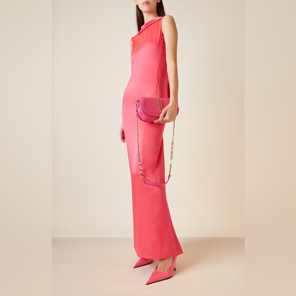 Versace Satin Gown - Draped-Back Maxi Dress — Pink, IT 36 - Picture 2 of 7